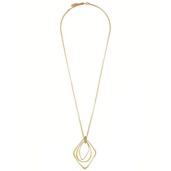 ALEXIS BITTAR • Gold Encrusted Orbiting Pendant Necklace - Picture 3 of 5